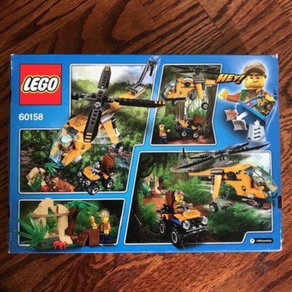 LEGO City Jungle Cargo Helicopter 60158 Factory Sealed  201 pcs NEW RETIRED - Picture 3 of 3